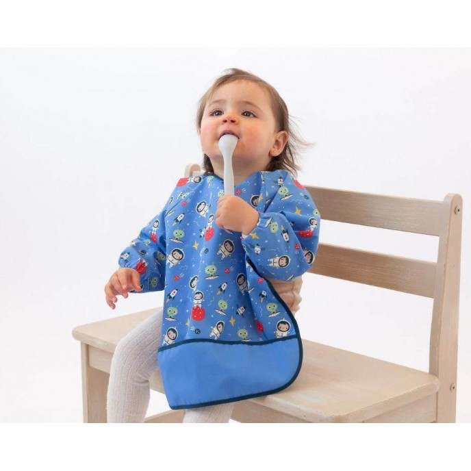 Kiokids Bib Long Sleeves Blue Space Kiokids Bib Long Sleeves Blue Space