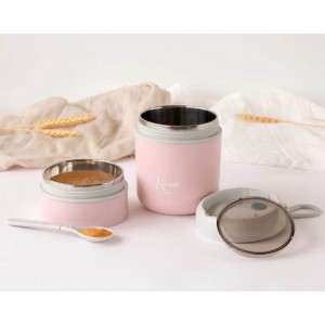Kiokids Food Flask with Compartments 710ml Pink Kiokids Food Flask with Compartments 710ml Pink
