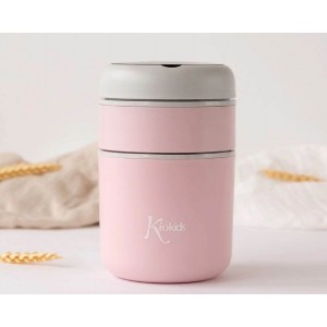 Kiokids Food Flask with Compartments 710ml Pink Kiokids Food Flask with Compartments 710ml Pink