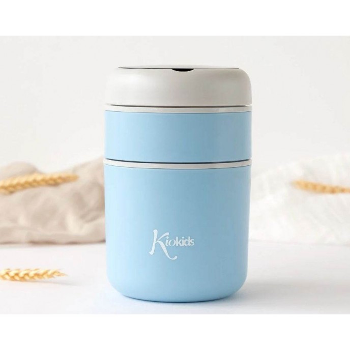 Kiokids Food Flask with Compartments 710ml Blue Kiokids Food Flask with Compartments 710ml Blue