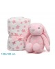 Kiokids Blanket and Plush Bunny Pink Kiokids Blanket and Plush Bunny Pink