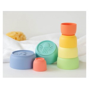 Kiokids Bath Toy Anti-Mould Stacking Cups 7pk