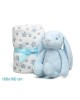 Kiokids Blanket and Plush Bunny Blue Kiokids Blanket and Plush Bunny Blue