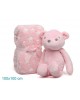 Kiokids Blanket and Plush Bear Pink Kiokids Blanket and Plush Bear Pink