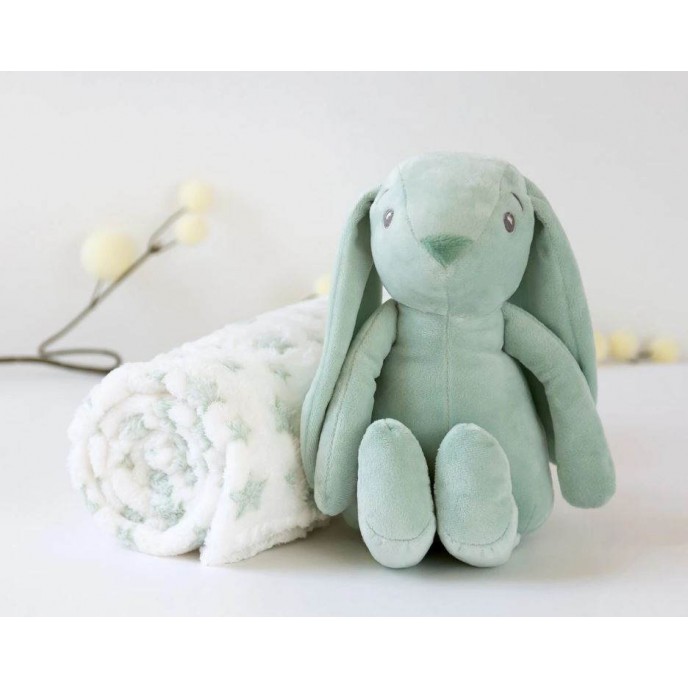 Kiokids Blanket and Plush Bunny Green Kiokids Blanket and Plush Bunny Green