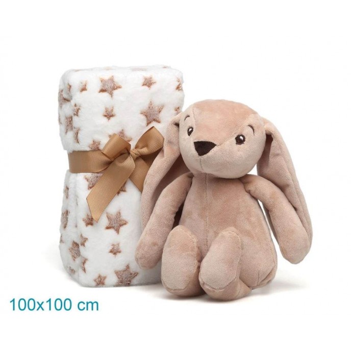 Kiokids Blanket and Plush Bunny Beige Kiokids Blanket and Plush Bunny Beige