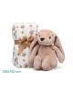 Kiokids Blanket and Plush Bunny Beige Kiokids Blanket and Plush Bunny Beige