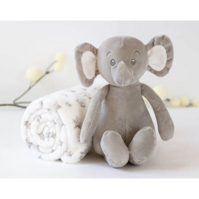 Kiokids Blanket and Plush Elephant Grey Kiokids Blanket and Plush Elephant Grey