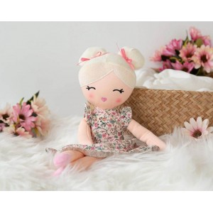 Kiokids Rag Doll 35cm Floral Blonde