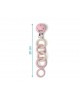Kiokids Silicone Soother Clip and Teether Rings Pink