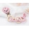 Kiokids Silicone Soother Clip and Teether Rings Pink