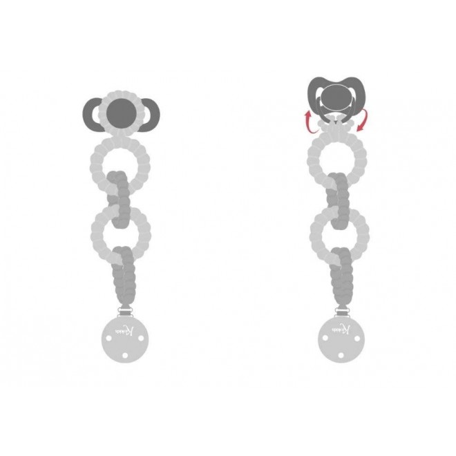 Kiokids Silicone Soother Clip and Teether Rings Blue