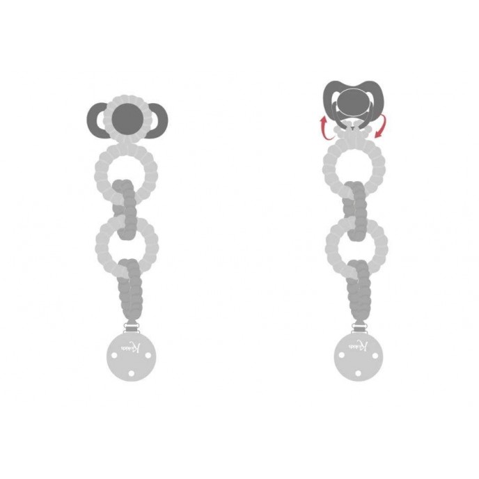 Kiokids Silicone Soother Clip and Teether Rings Blue