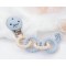 Kiokids Silicone Soother Clip and Teether Rings Blue