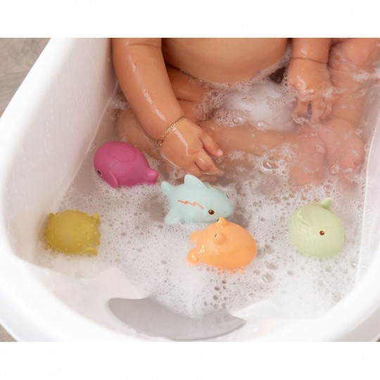 Kiokids Bath Toy Anti-Mould Sea Animals 5pk Kiokids Bath Toy Anti-Mould Sea Animals 5pk