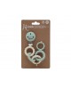 Kiokids Silicone Soother Clip and Teether Rings Sage