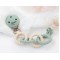 Kiokids Silicone Soother Clip and Teether Rings Sage