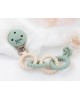 Kiokids Silicone Soother Clip and Teether Rings Sage