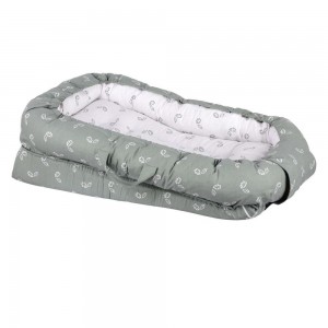 Sevi Bebe Baby Nest and Reflux Pillow Sage Tiny Leaves