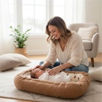 Sevi Bebe Baby Nest and Reflux Pillow Teddy Brown