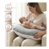 Sevi Bebe Feeding Pillow Tiny Leaves Sage