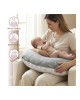 Sevi Bebe Feeding Pillow Tiny Leaves Sage Sevi Bebe Feeding Pillow Tiny Leaves Sage