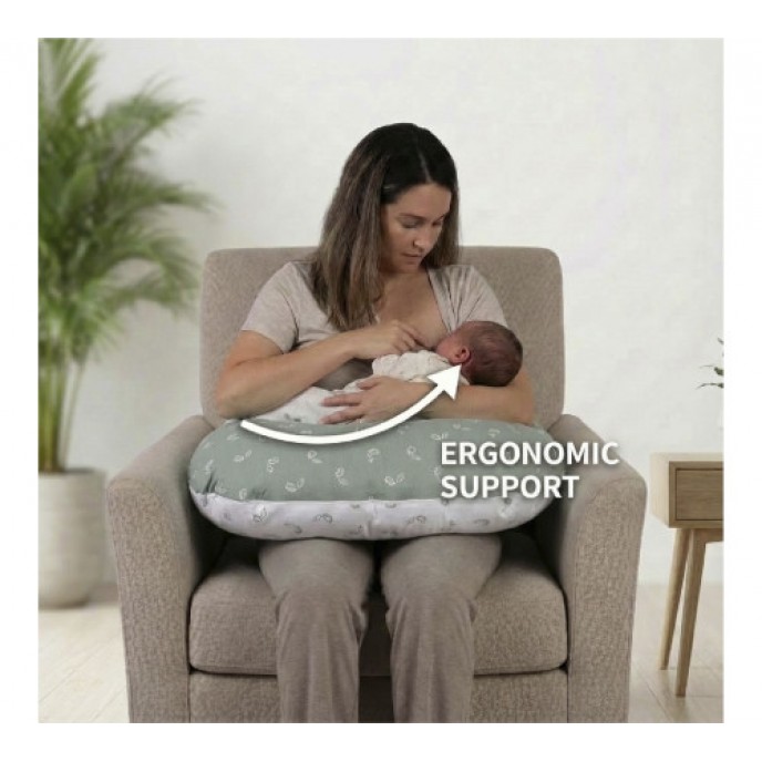 Sevi Bebe Feeding Pillow Tiny Leaves Sage Sevi Bebe Feeding Pillow Tiny Leaves Sage