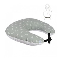 Sevi Bebe Feeding Pillow Tiny Leaves Sage