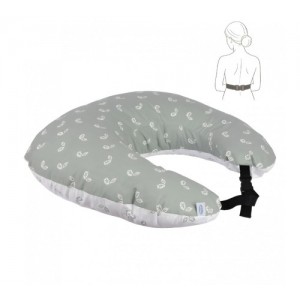 Sevi Bebe Feeding Pillow Tiny Leaves Sage