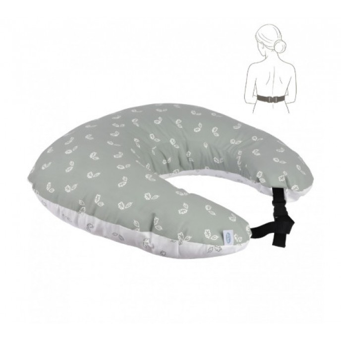 Sevi Bebe Feeding Pillow Tiny Leaves Sage Sevi Bebe Feeding Pillow Tiny Leaves Sage