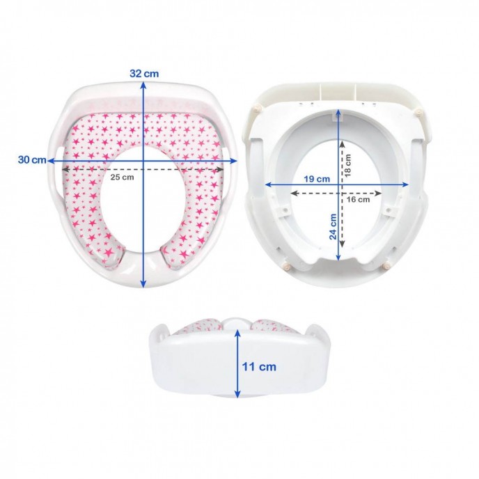 Sevi Bebe Toilet Seat Reducer Pink Star