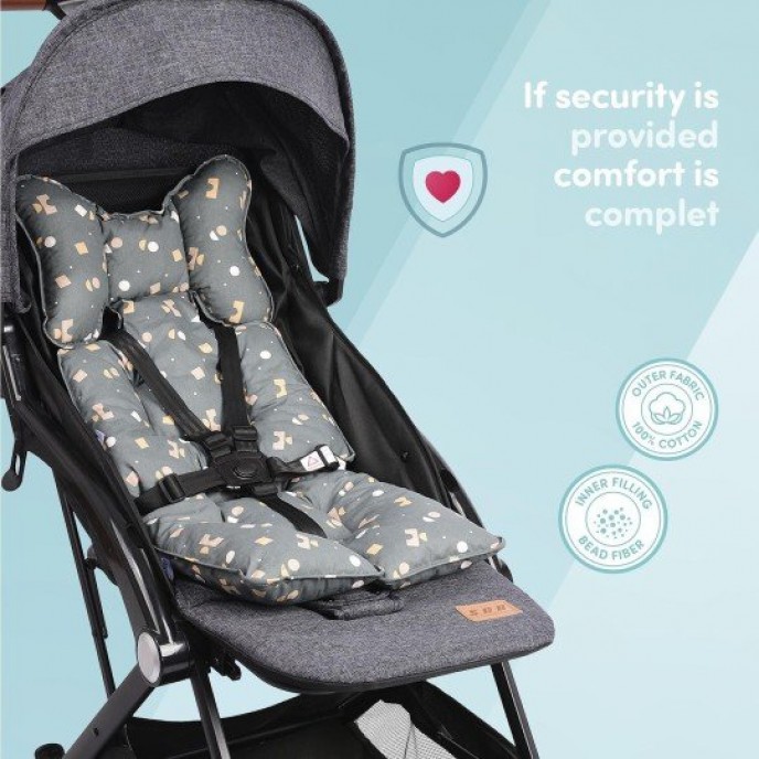 Sevi Bebe Liner Cushion Geo Grey