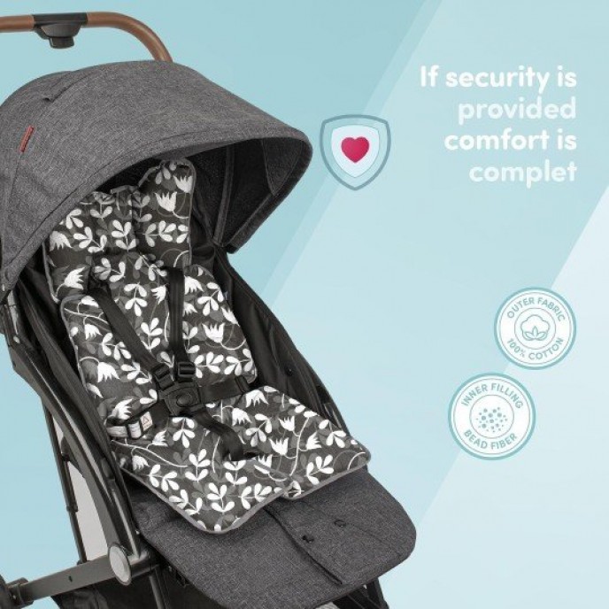 Sevi Bebe Liner Cushion Ivy Leaf Grey