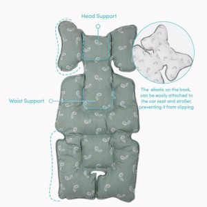 Sevi Bebe Liner Cushion Tiny Leaves Sage