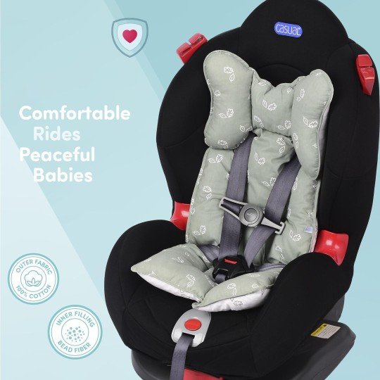 Sevi Bebe Liner Cushion Tiny Leaves Sage Sevi Bebe Liner Cushion Tiny Leaves Sage