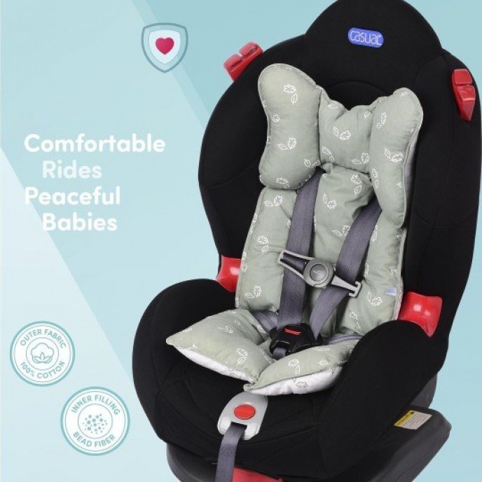 Sevi Bebe Liner Cushion Tiny Leaves Sage