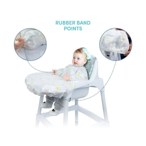 Sevi Bebe Bib Disposable Long Sleeve & Highchair Cover 5pk