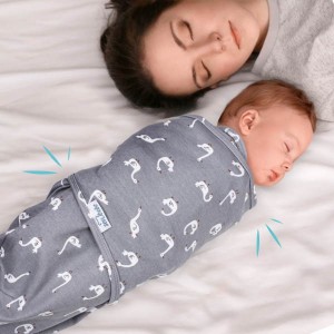 Sevi Bebe Swaddle Interlock 0/3m Grey Swan Sevi Bebe Swaddle Interlock 0/3m Grey Swan