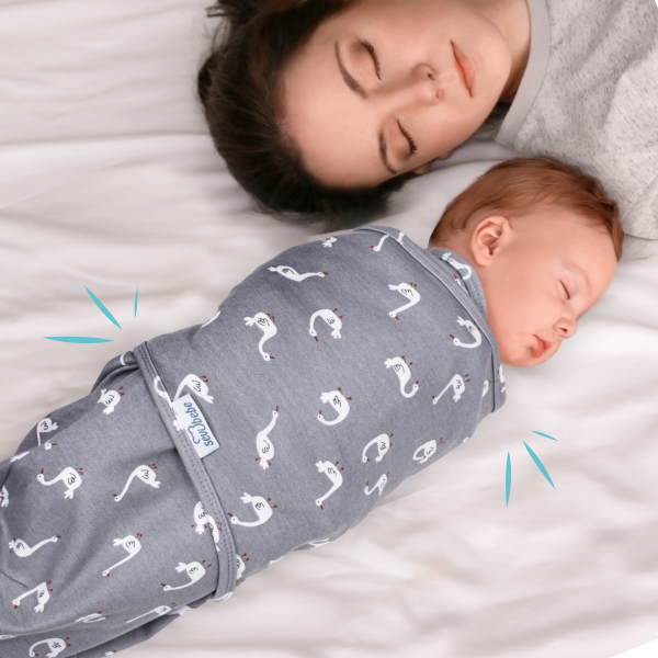 Sevi Bebe Swaddle Interlock 0/3m Grey Swan