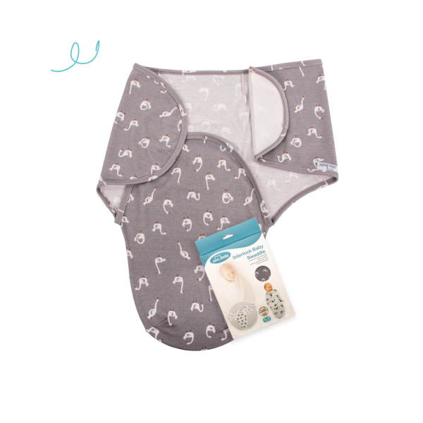 Sevi Bebe Swaddle Interlock 0/3m Grey Swan