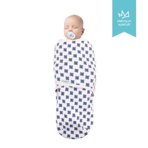 Sevi Bebe Swaddle Interlock 0/3m Blue Flowers Sevi Bebe Swaddle Interlock 0/3m Blue Flowers