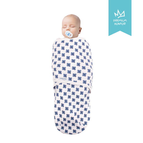 Sevi Bebe Swaddle Interlock 0/3m Blue Flowers