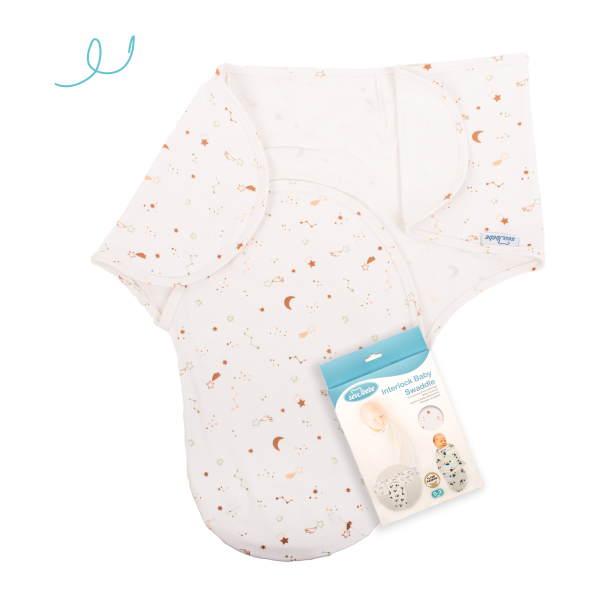 Sevi Bebe Swaddle Interlock 0/3m White Galaxy
