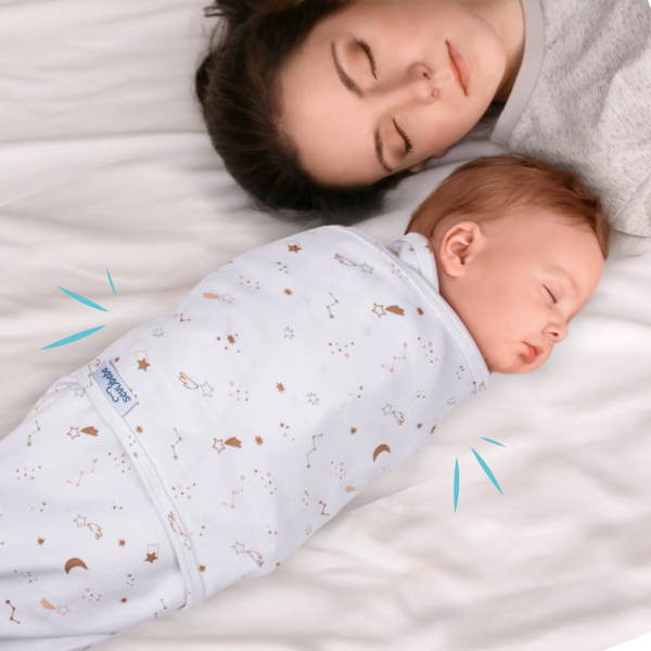 Sevi Bebe Swaddle Interlock 0/3m White Galaxy