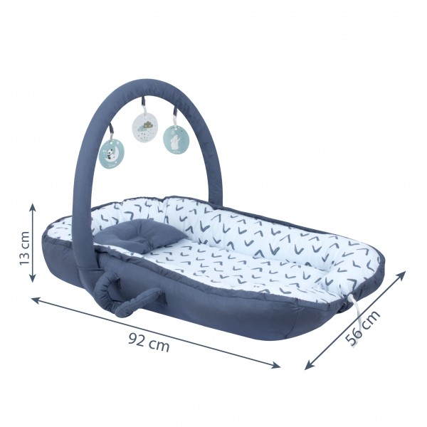 Sevi Bebe 2 in 1 Baby Nest and Playgym Boomerang Blue Sevi Bebe 2 in 1 Baby Nest and Playgym Boomerang Blue
