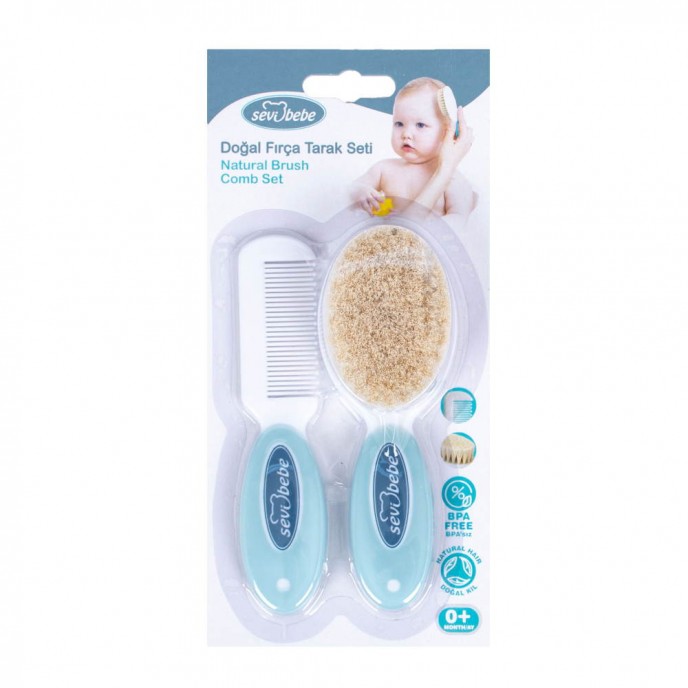Sevi Bebe Brush and Comb Set Blue Sevi Bebe Brush and Comb Set Blue
