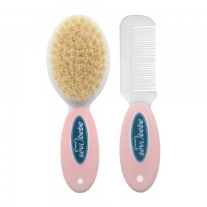 Sevi Bebe Brush and Comb Set Pink Sevi Bebe Brush and Comb Set Pink