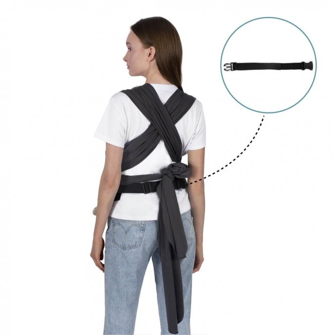 Sevi Bebe Carrier Wrap Sling with Waist Support Grey