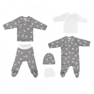 Sevi Bebe Premature Clothing Set 6pc Swan Sevi Bebe Premature Clothing Set 6pc Swan