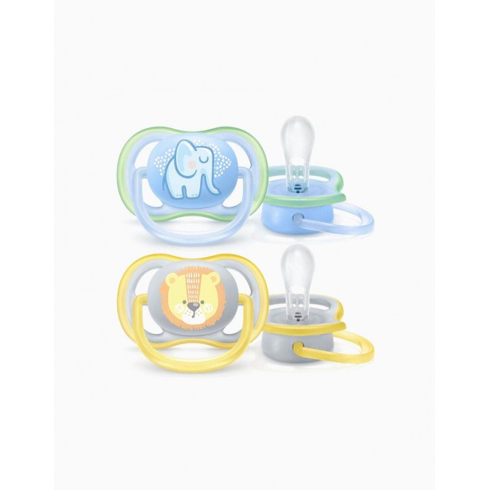 Avent Soothers Ultra 0/6m Elephant Lion